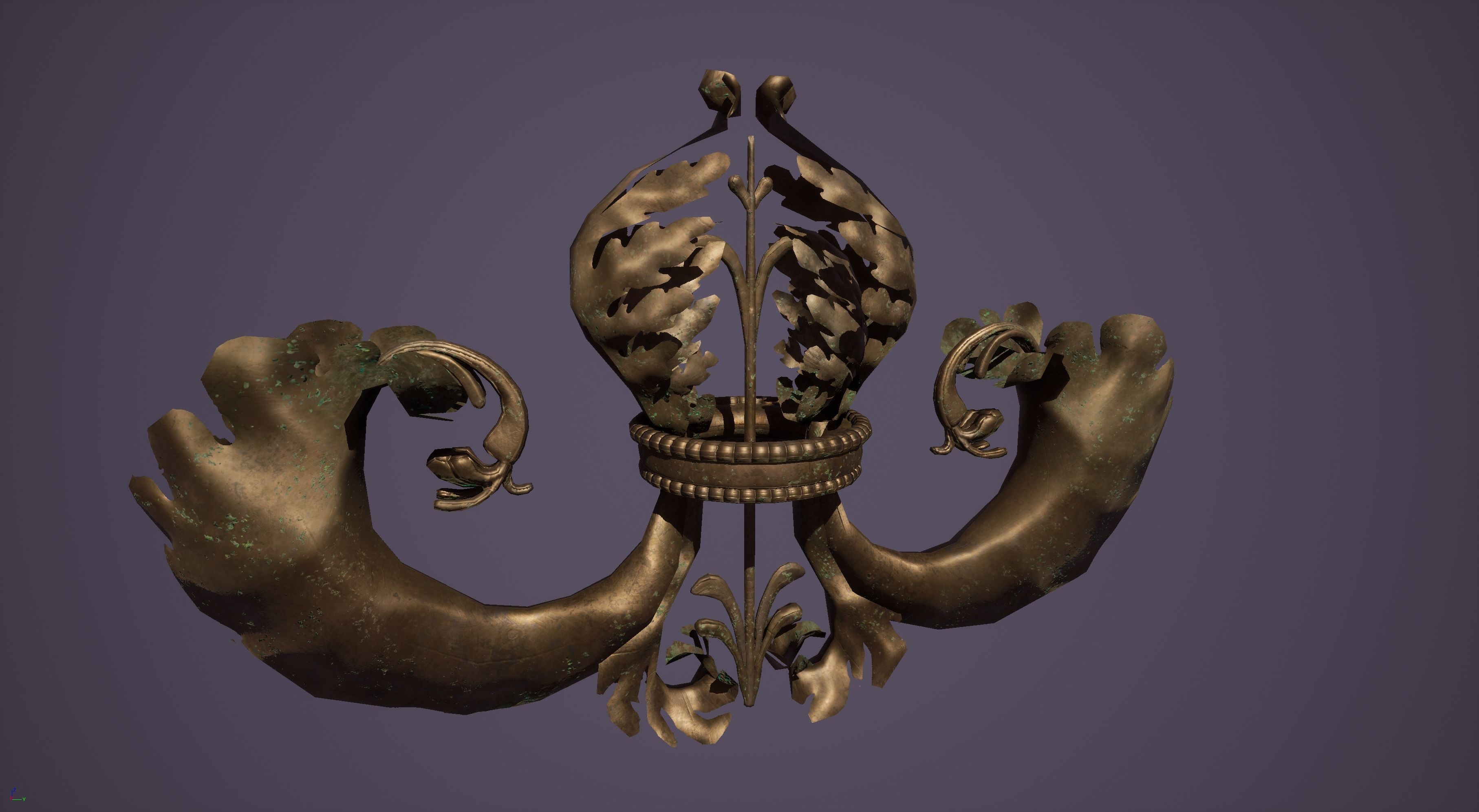 Grotesque edge decor kit bash set  Low-poly 3D model_15