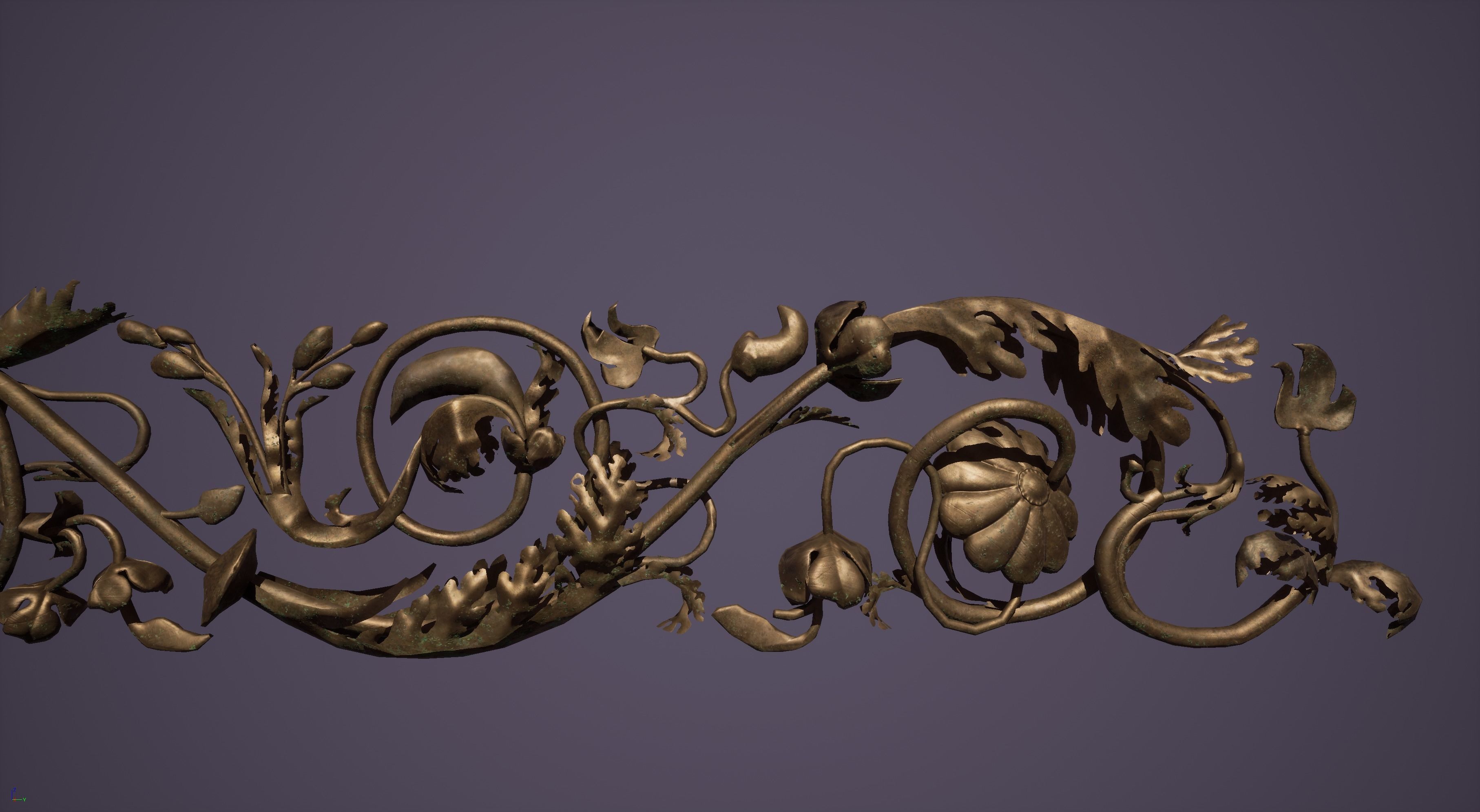 Grotesque edge decor kit bash set  Low-poly 3D model_10