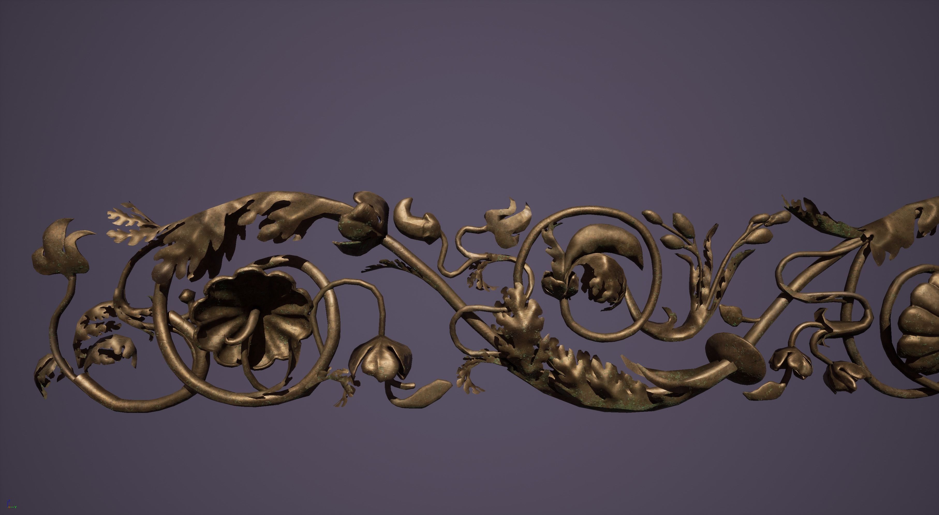 Grotesque edge decor kit bash set  Low-poly 3D model_11