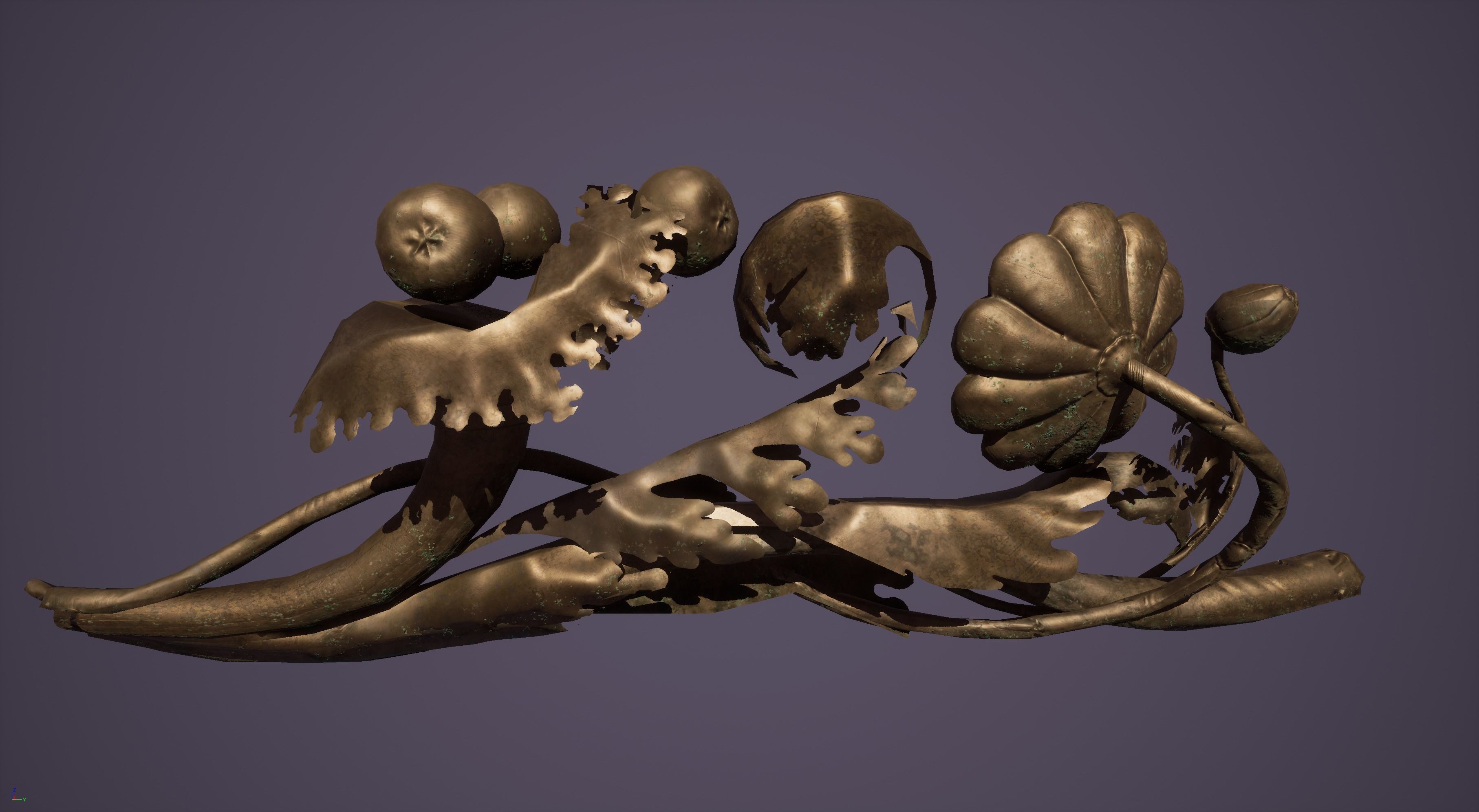 Grotesque edge decor kit bash set  Low-poly 3D model_18