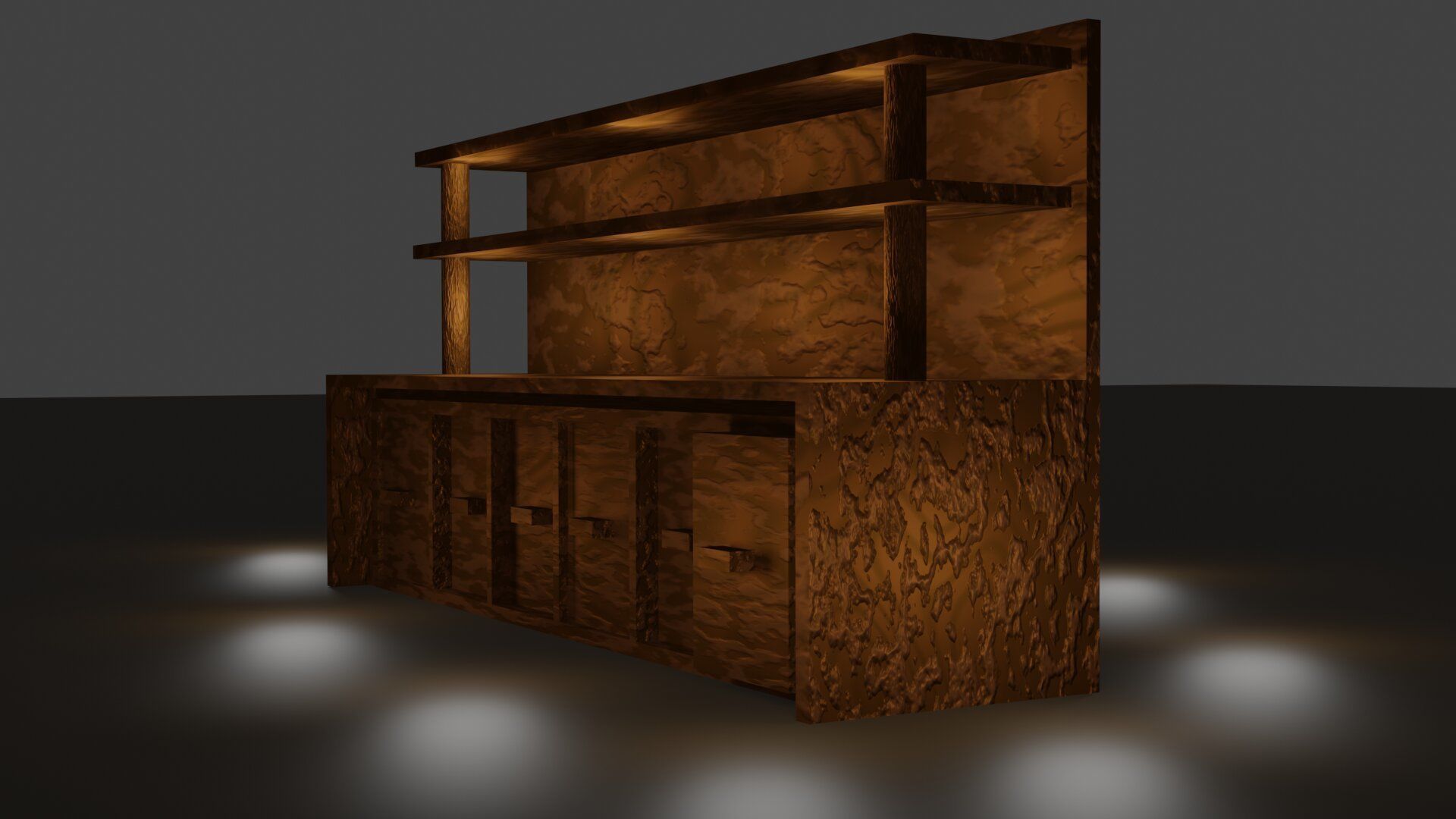 Chest of drawers  Low-poly 3D model_2