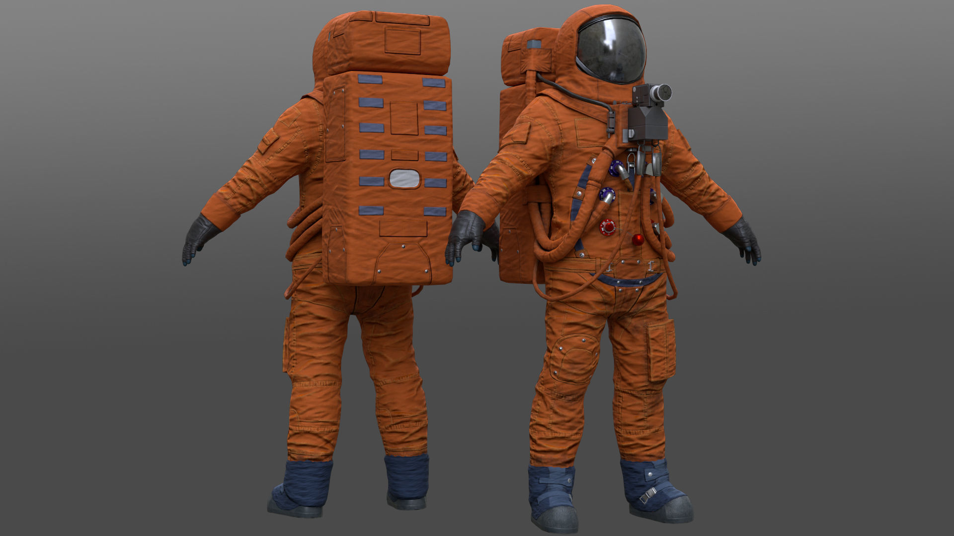 CS03 Space Suit FULL VERSION Low-poly 3D model_4