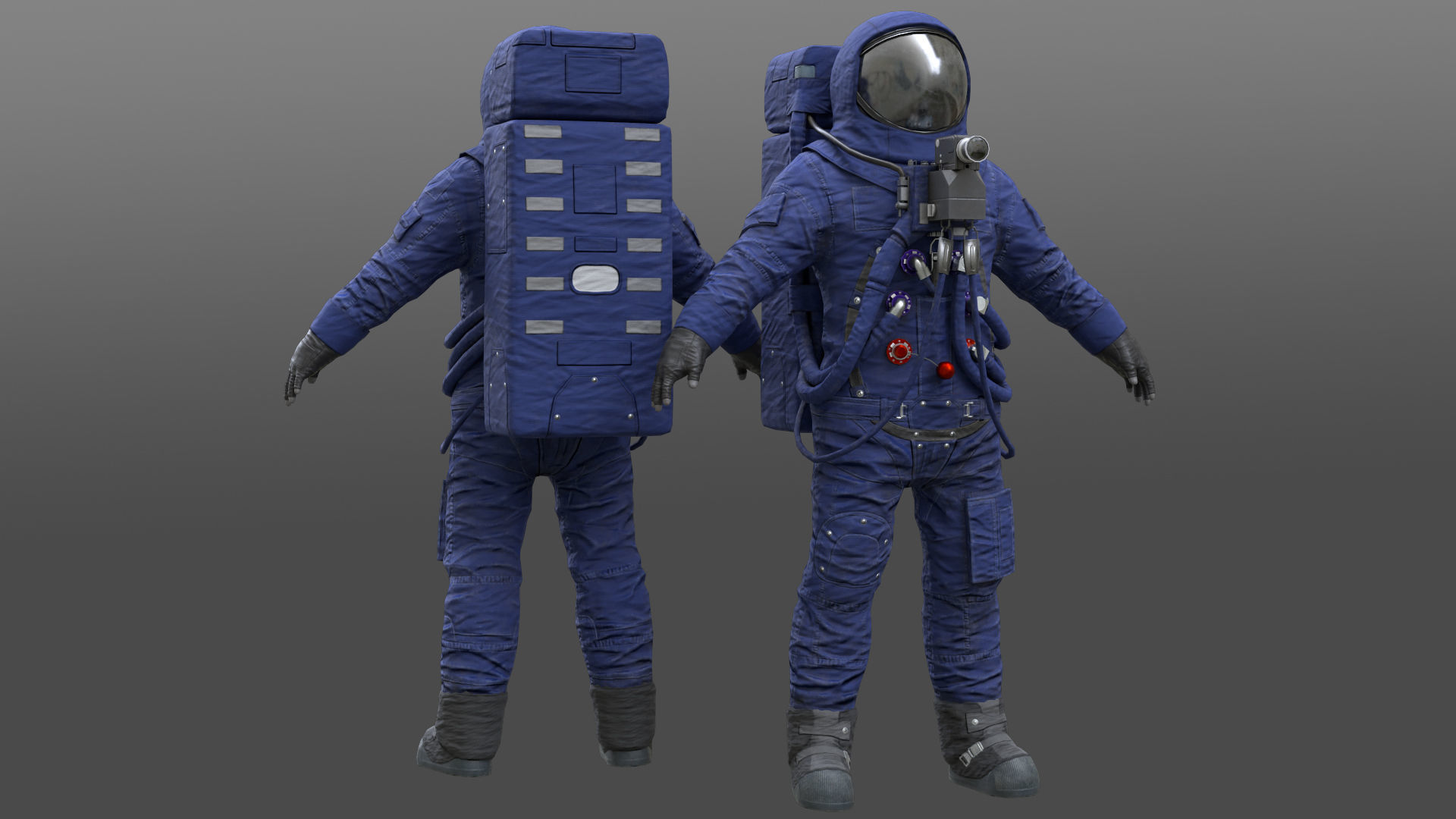 CS03 Space Suit FULL VERSION Low-poly 3D model_2