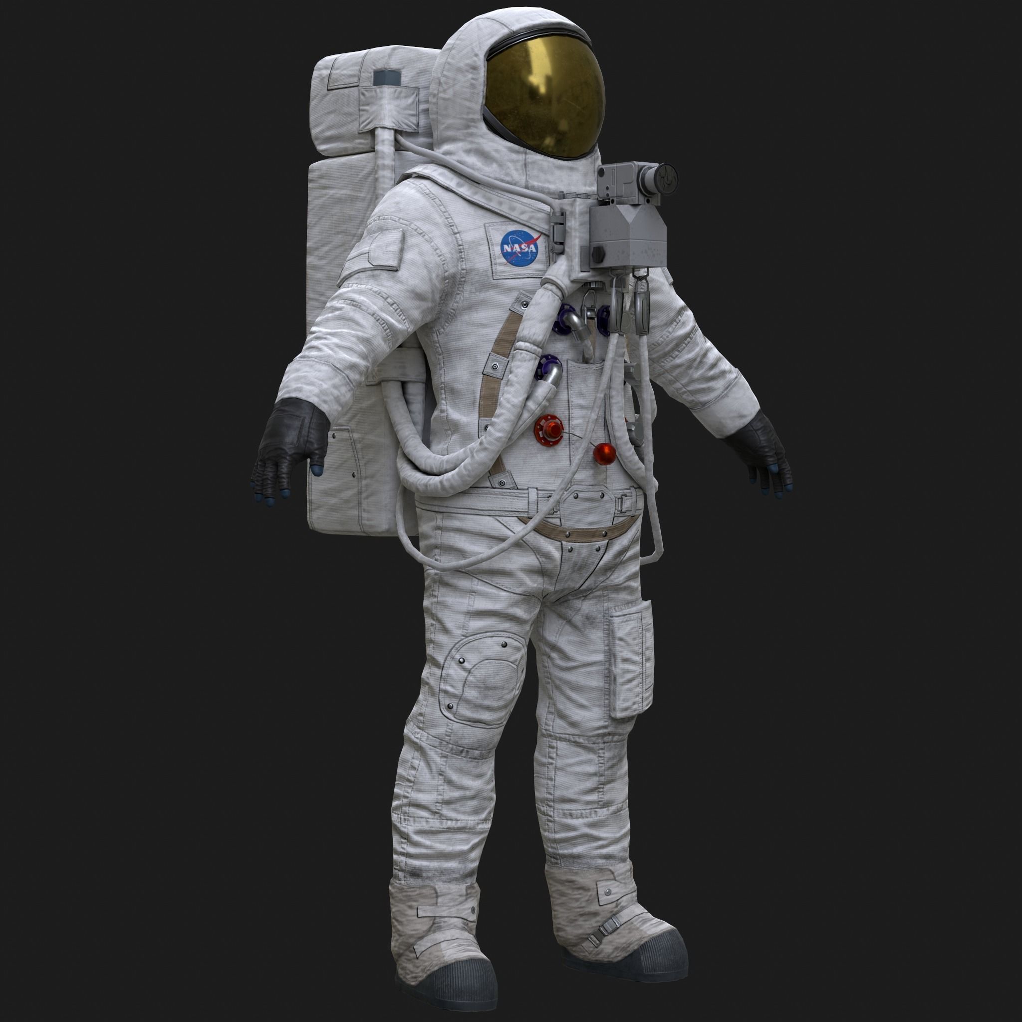 CS03 Space Suit FULL VERSION Low-poly 3D model_14