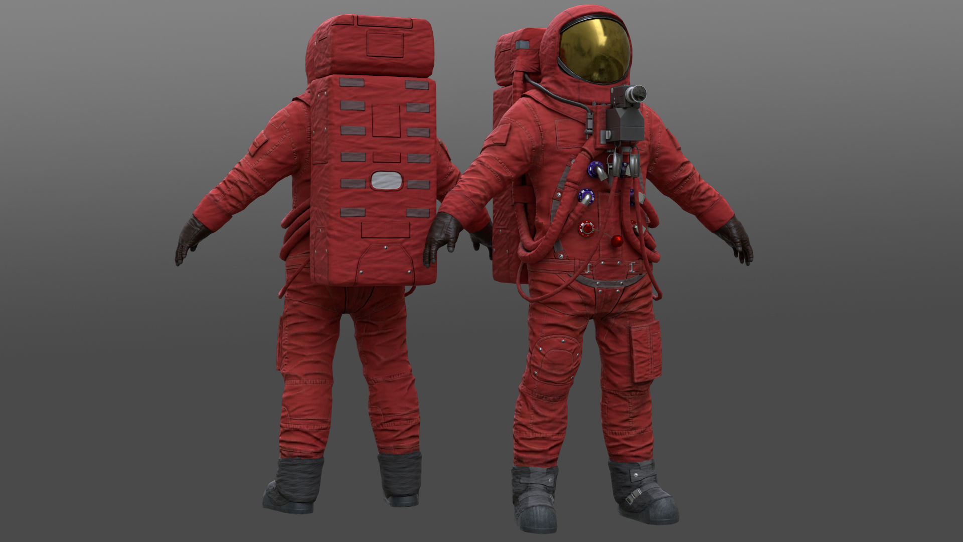 CS03 Space Suit FULL VERSION Low-poly 3D model_6