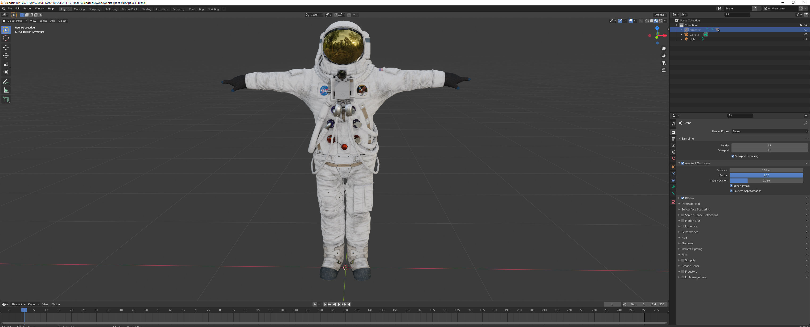 CS03 Space Suit FULL VERSION Low-poly 3D model_19