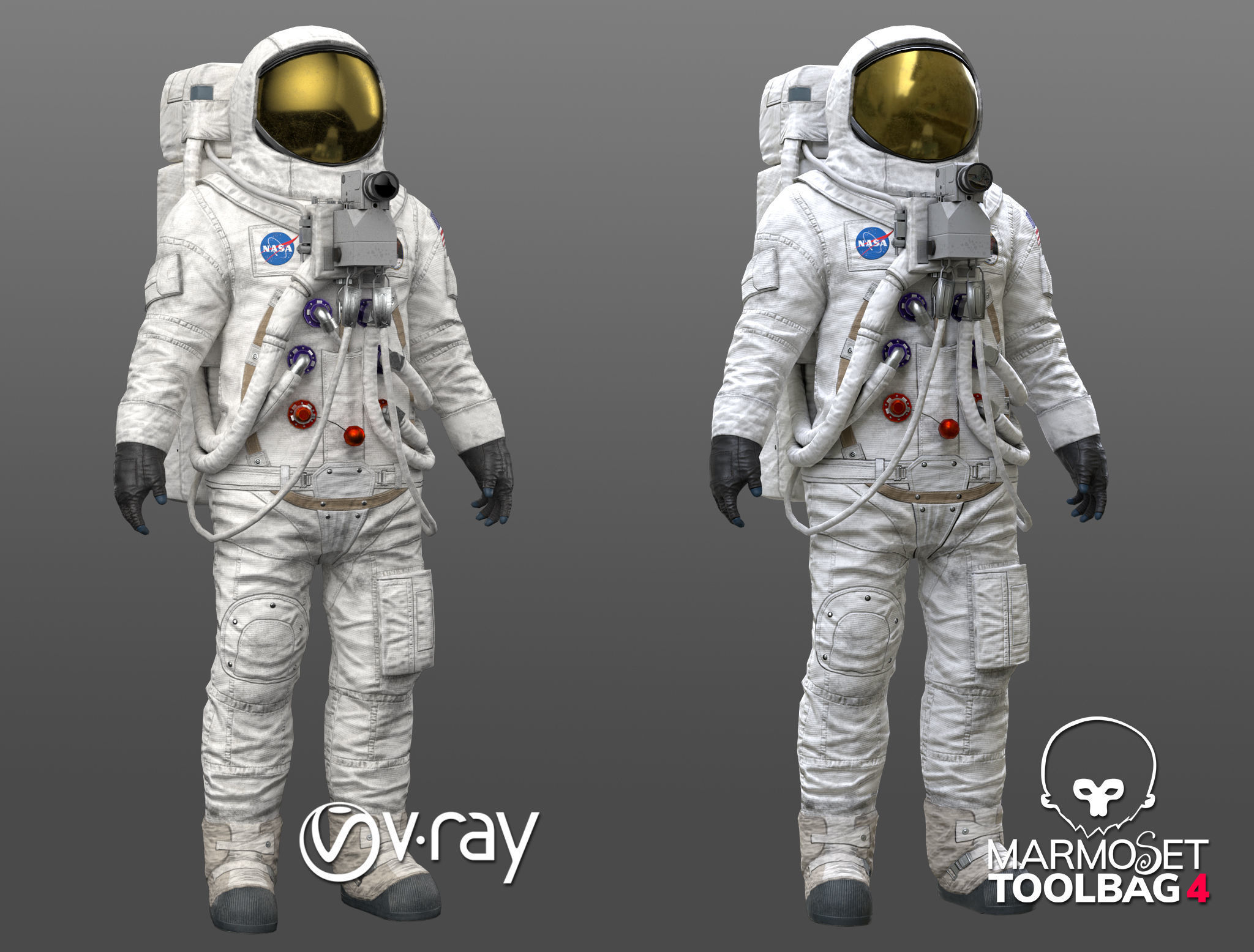 CS03 Space Suit FULL VERSION Low-poly 3D model_16