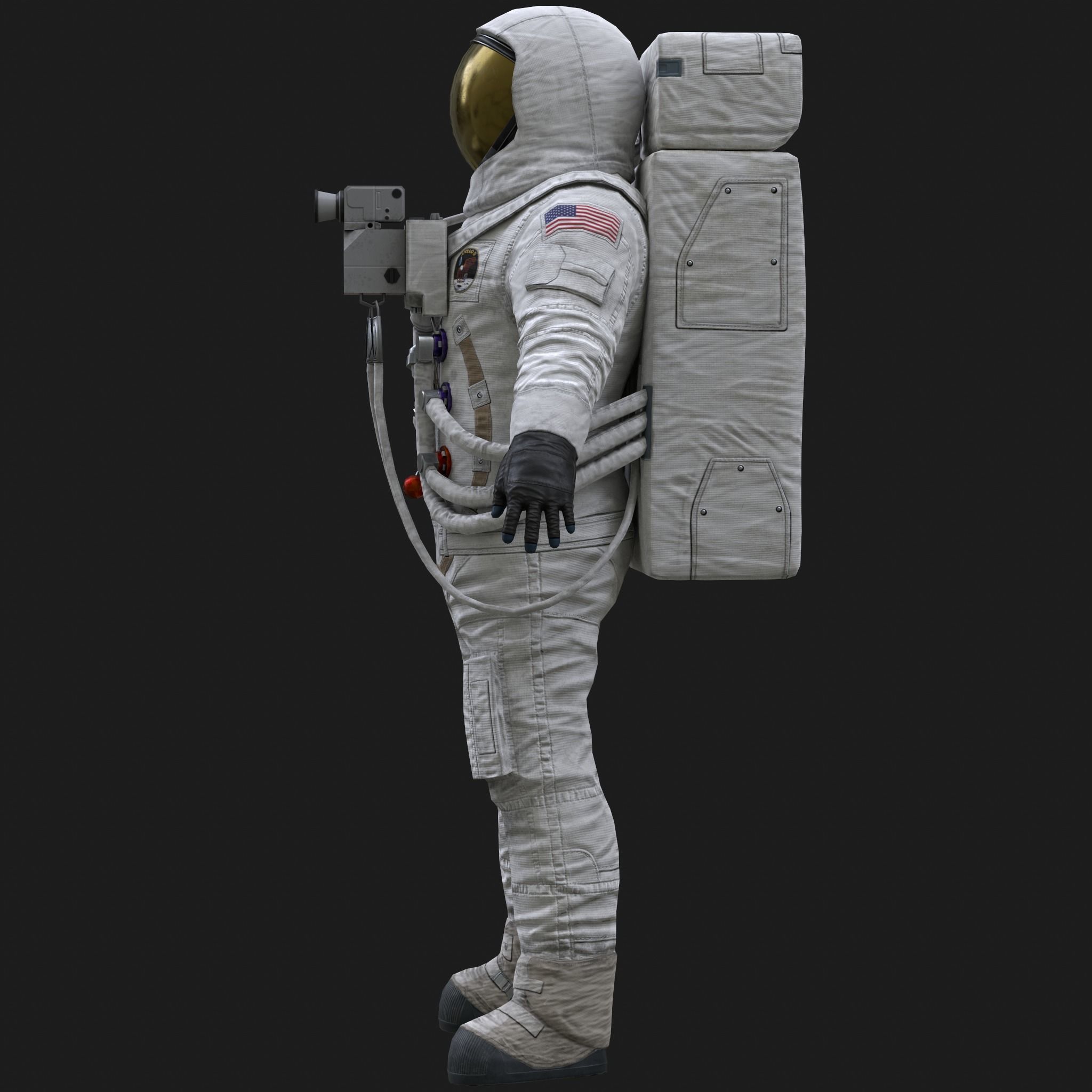 CS03 Space Suit FULL VERSION Low-poly 3D model_10
