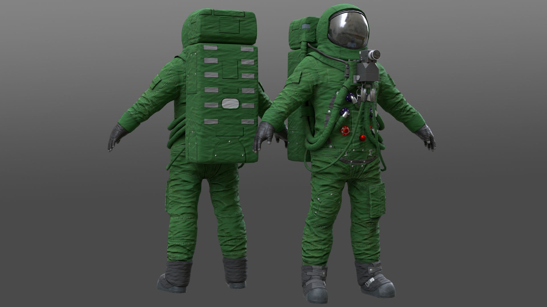 CS03 Space Suit FULL VERSION Low-poly 3D model_5