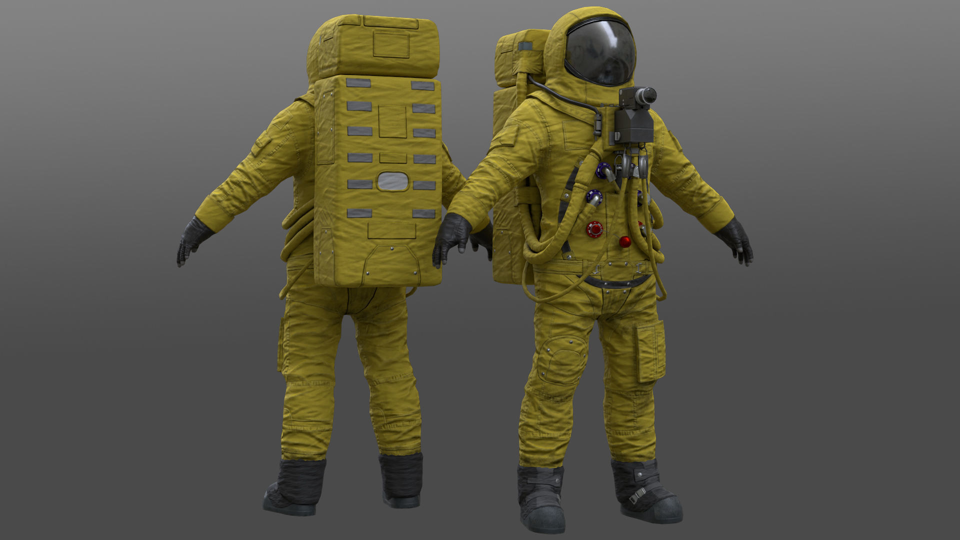 CS03 Space Suit FULL VERSION Low-poly 3D model_3