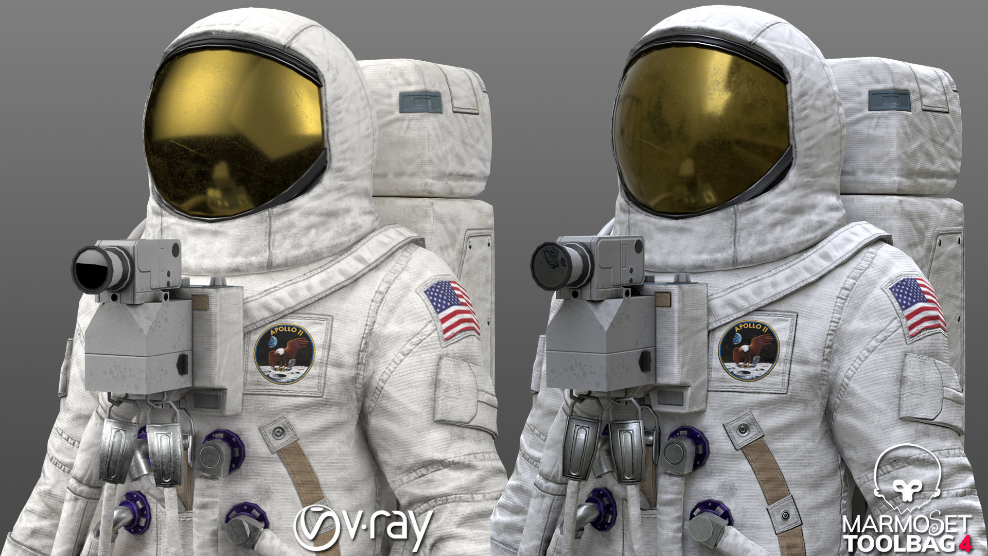 CS03 Space Suit FULL VERSION Low-poly 3D model_15
