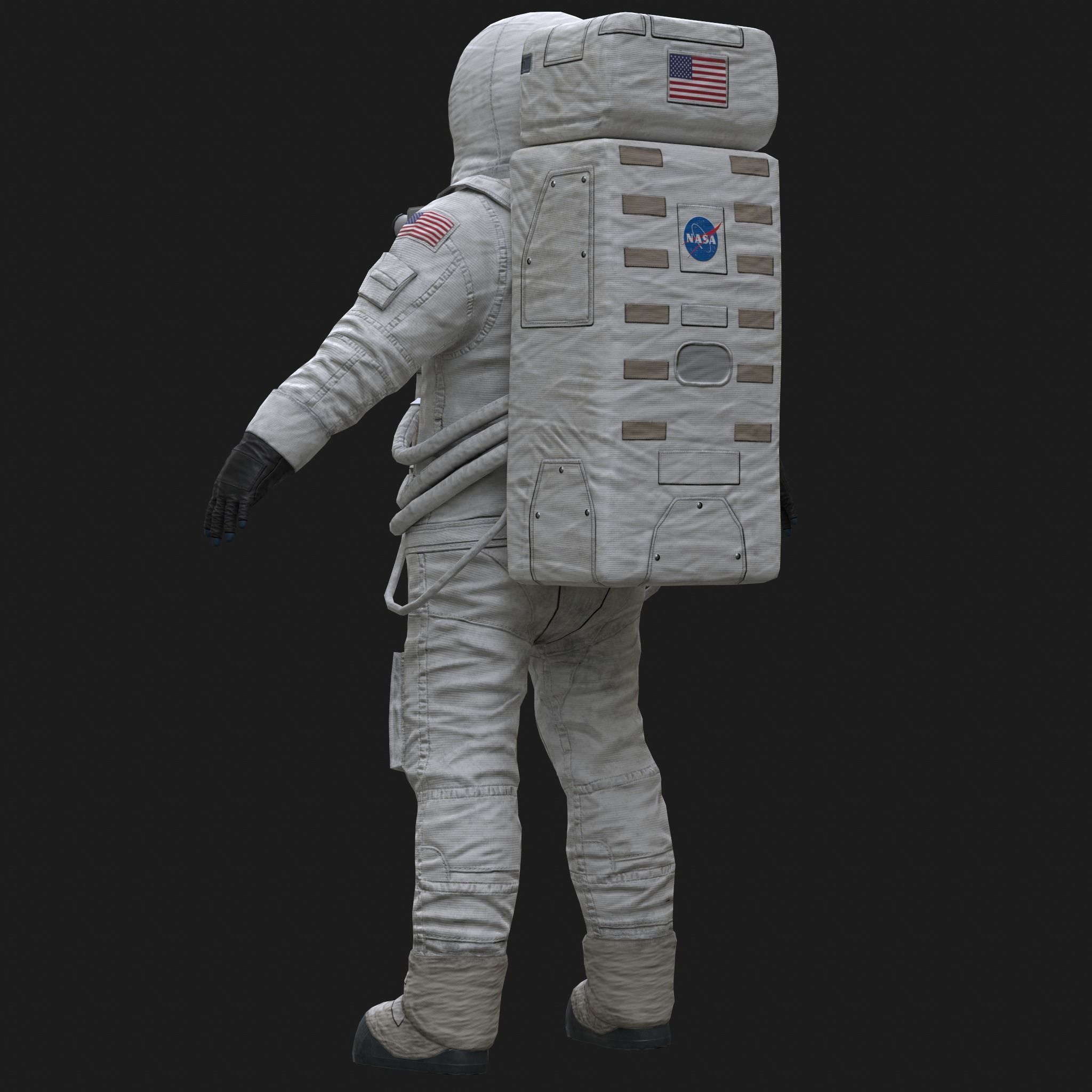 CS03 Space Suit FULL VERSION Low-poly 3D model_9