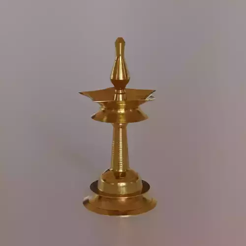 Traditional lamp of Kerala called Nilavilakk Or Floor lamp