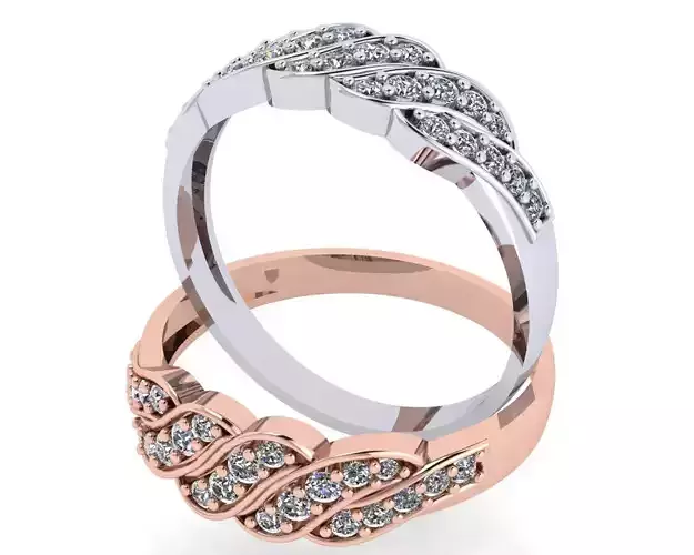 rings diamond ring gold 3D print model