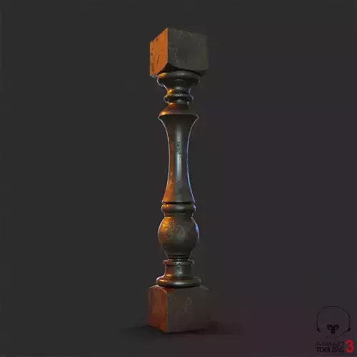 Baluster wooden column