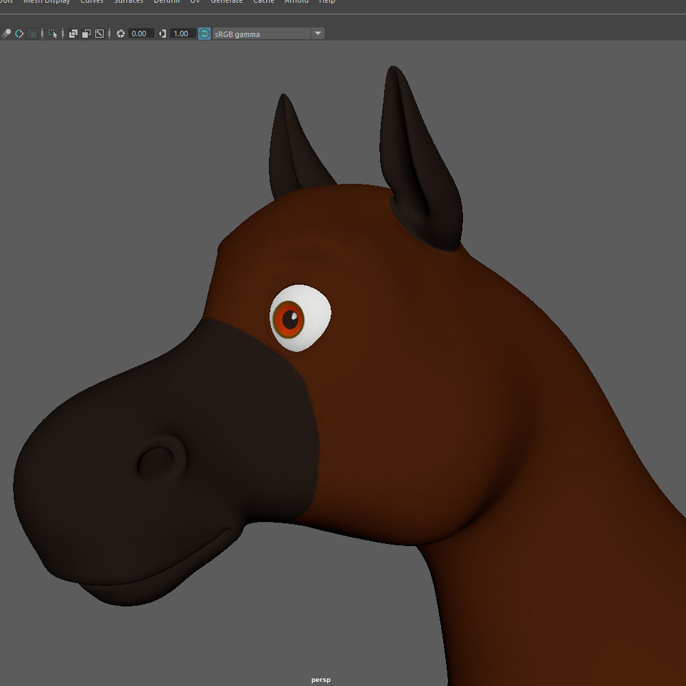 Horse Cartoon 02 3D model_19