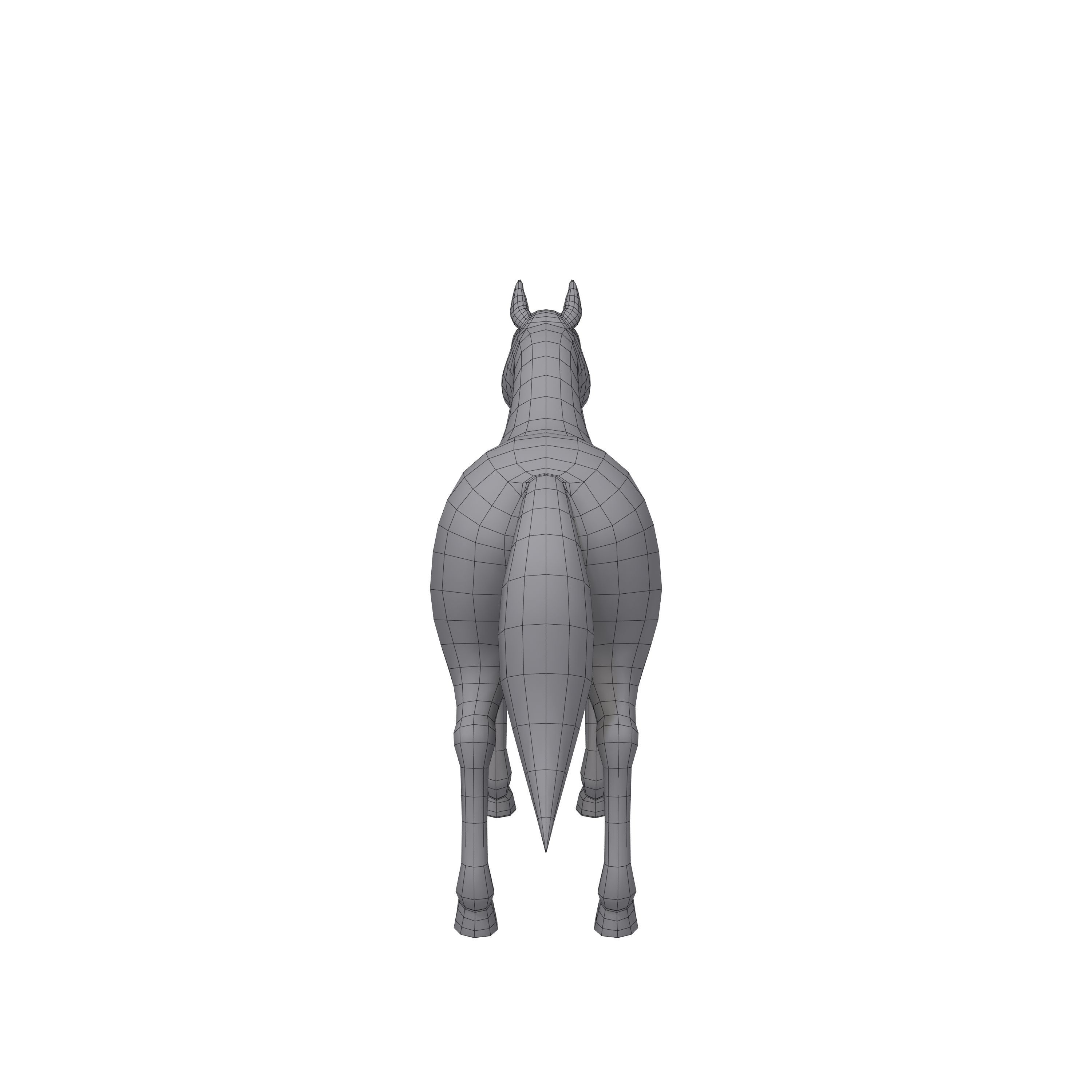 Horse Cartoon 02 3D model_7