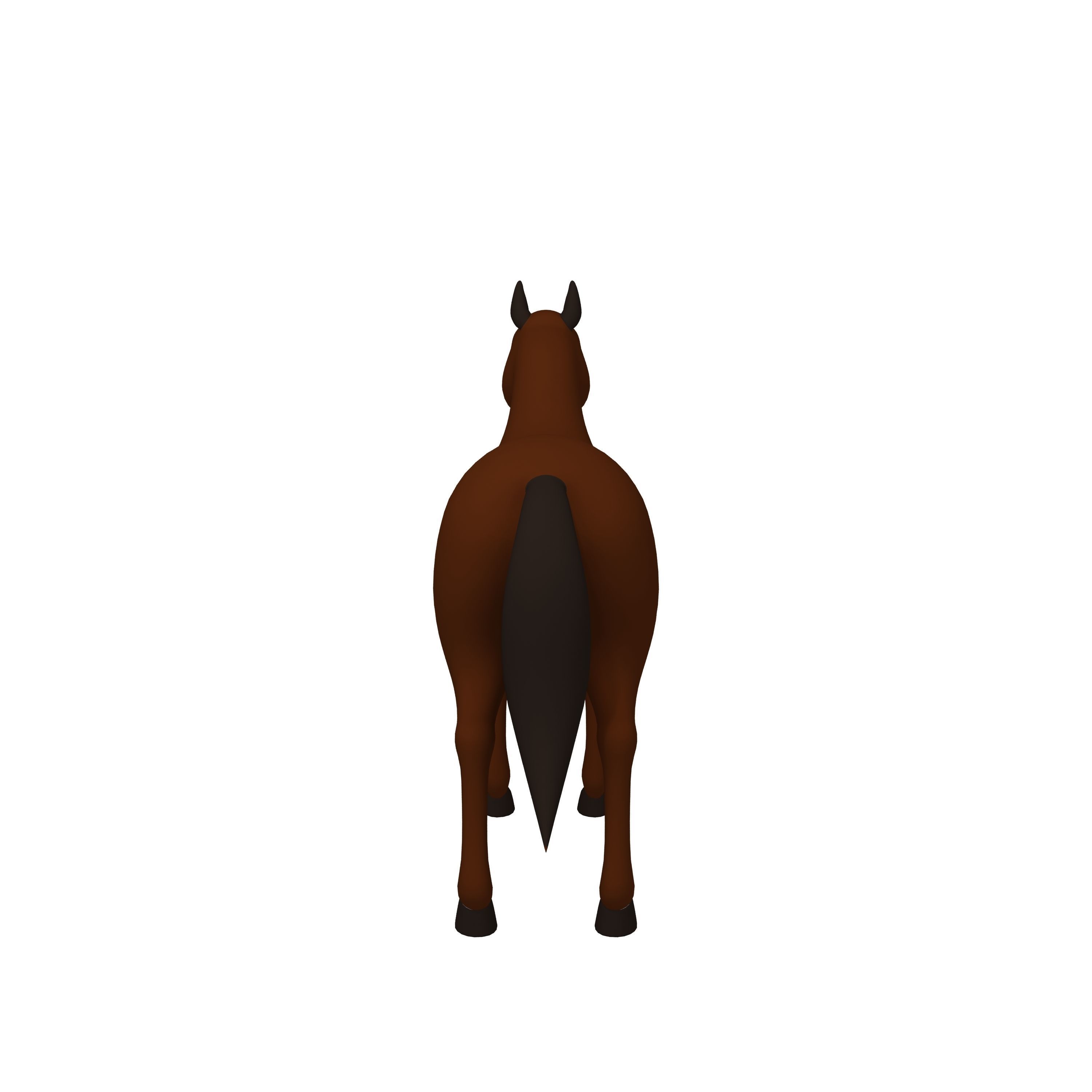 Horse Cartoon 02 3D model_3