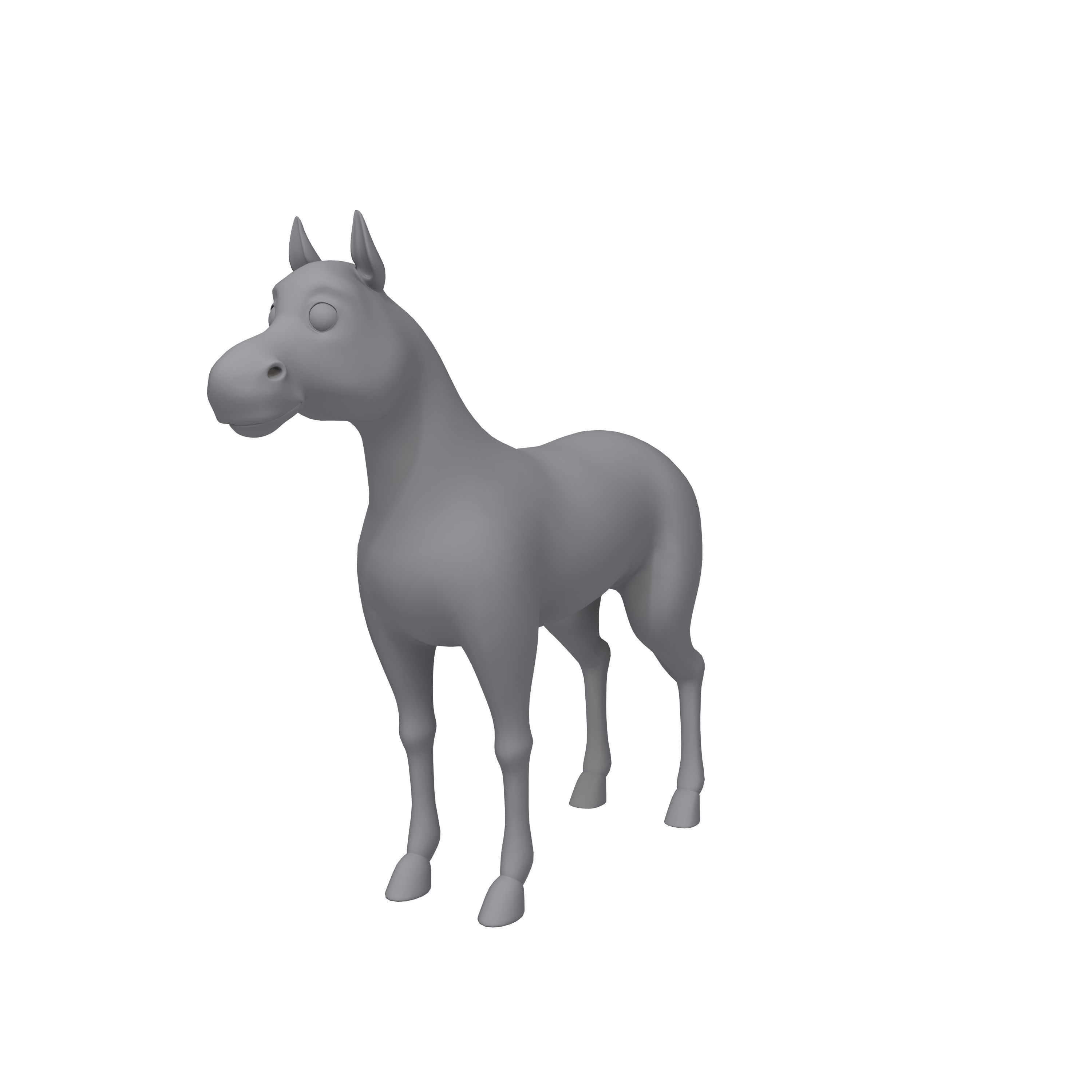 Horse Cartoon 02 3D model_12