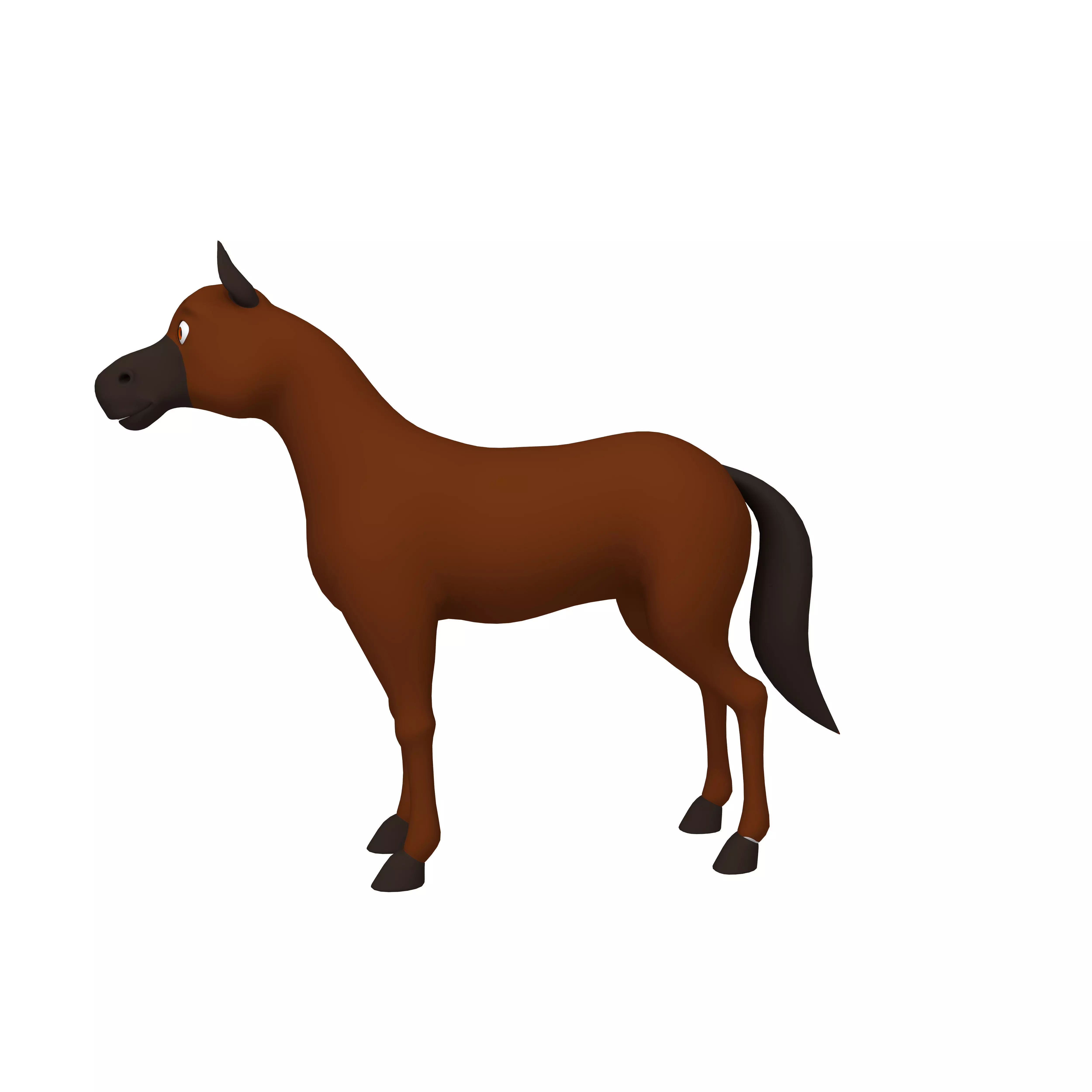 Horse Cartoon 02 3D model_0