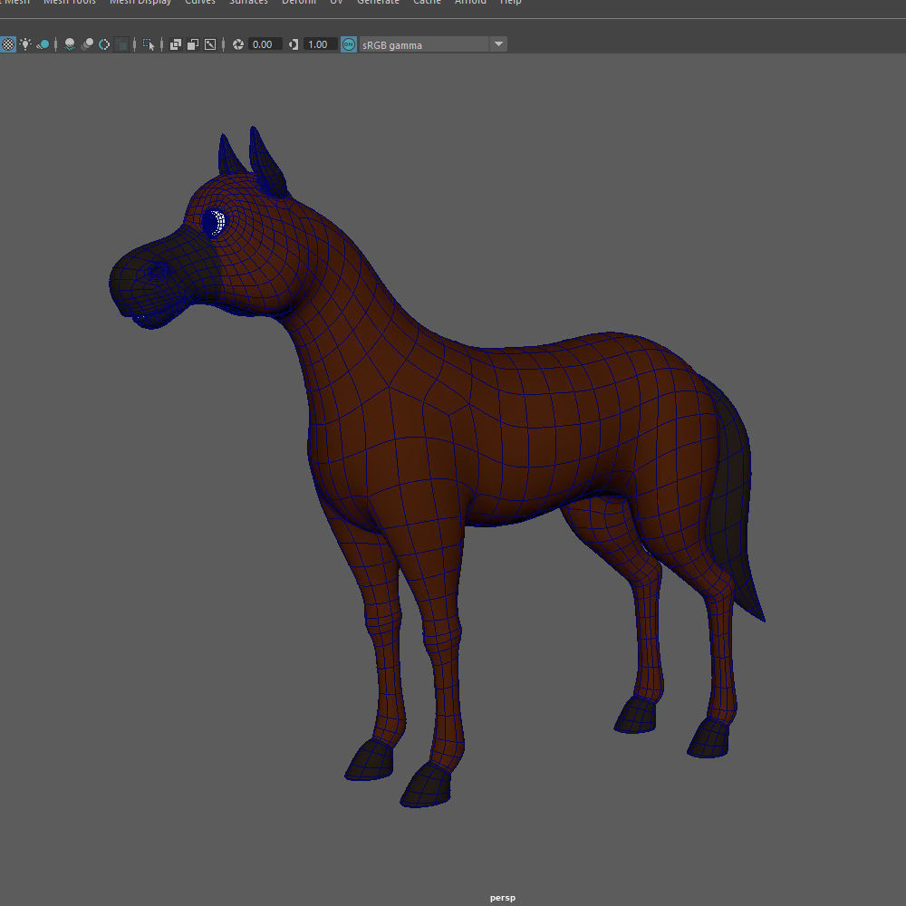 Horse Cartoon 02 3D model_14