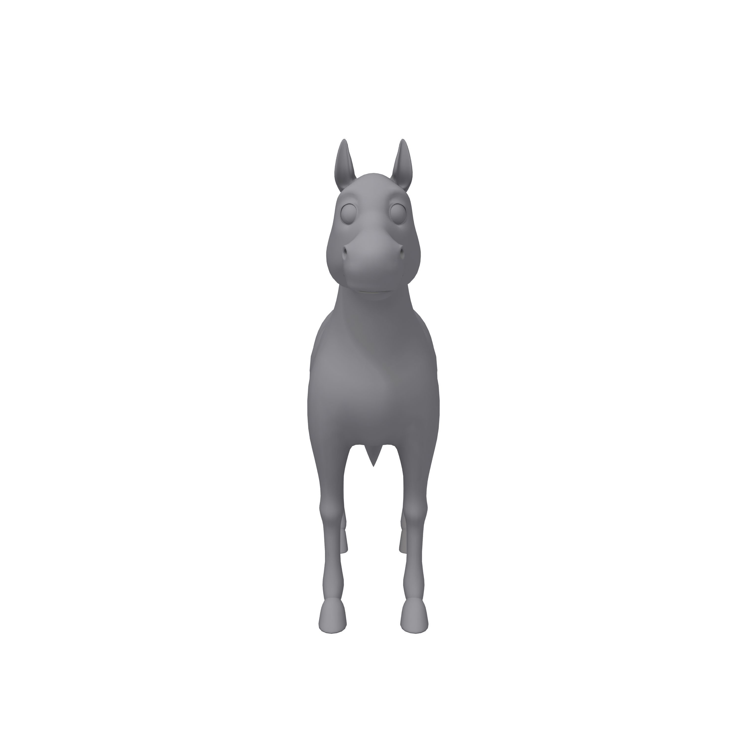 Horse Cartoon 02 3D model_9