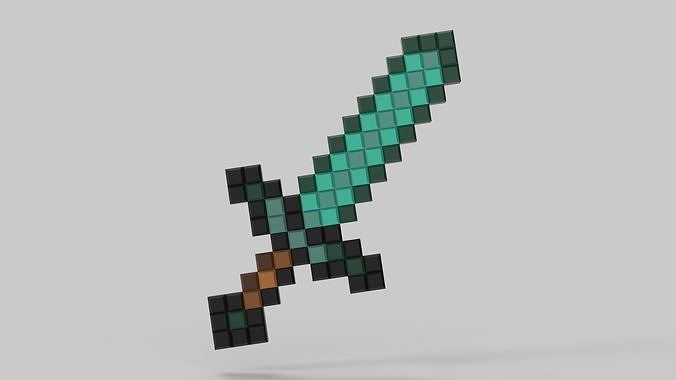 Minecraft sword 60 cm for 3d print cosplay weapon 3D print model