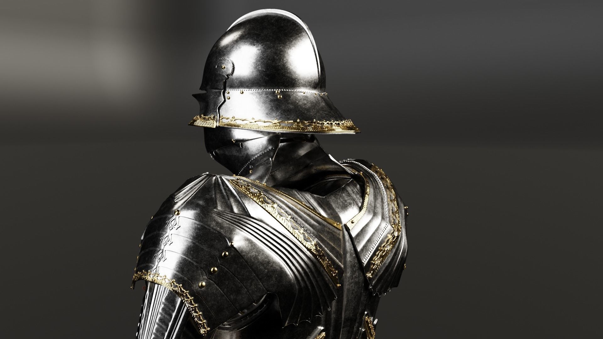 Highly Detailed Gothic Armor 3D model_7