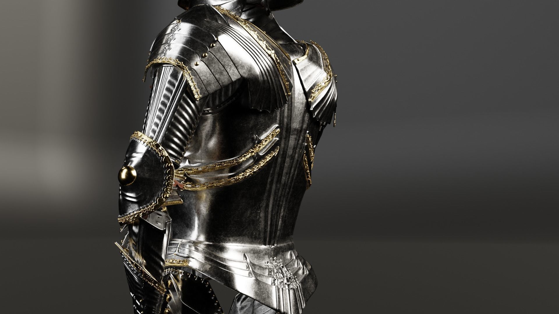 Highly Detailed Gothic Armor 3D model_11