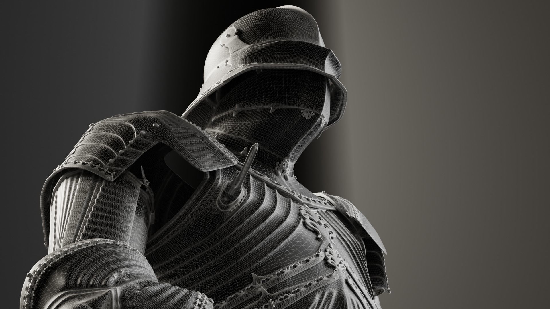 Highly Detailed Gothic Armor 3D model_3
