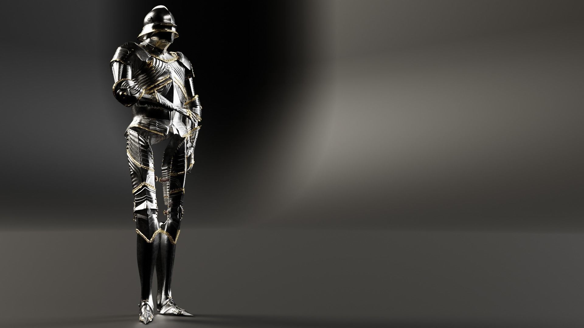 Highly Detailed Gothic Armor 3D model_19