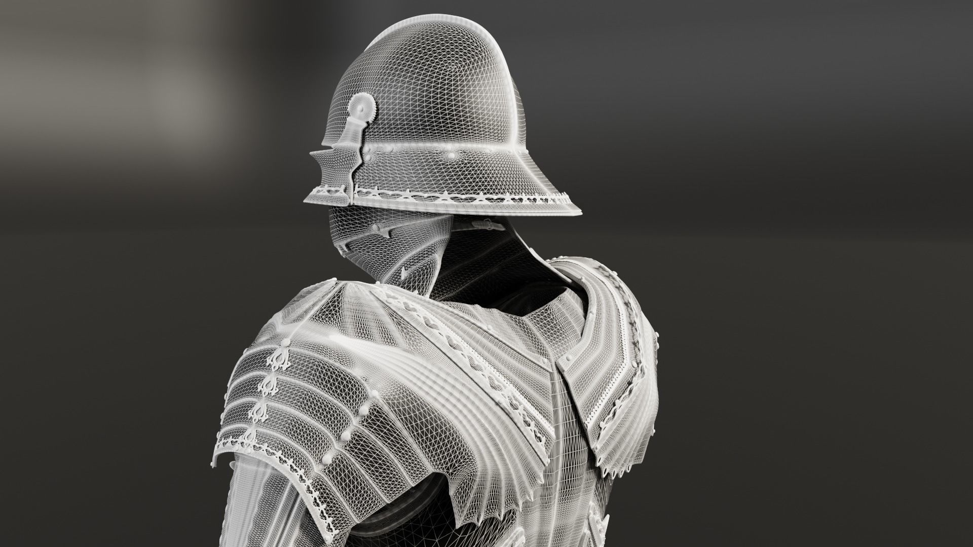 Highly Detailed Gothic Armor 3D model_8