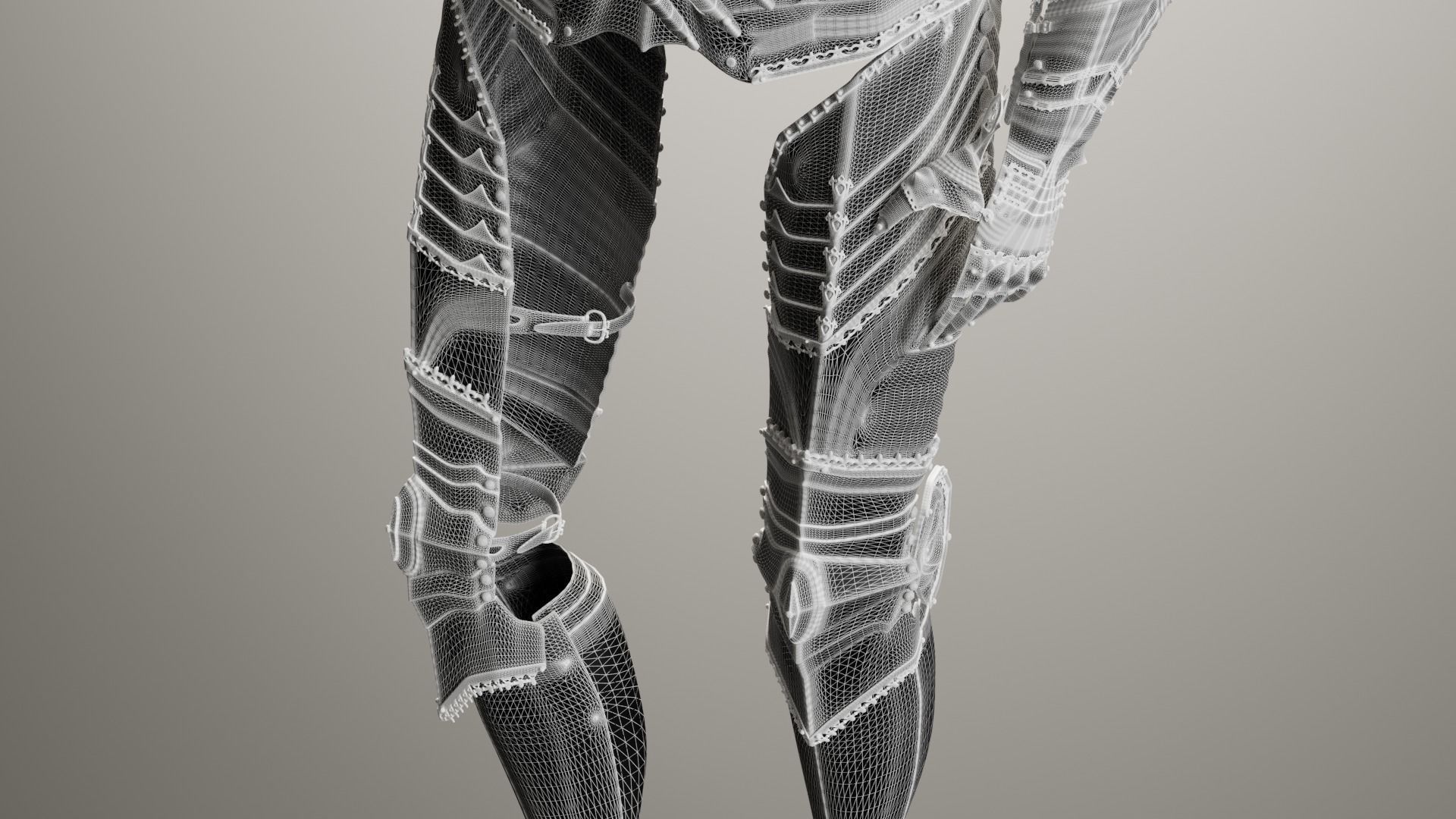 Highly Detailed Gothic Armor 3D model_14