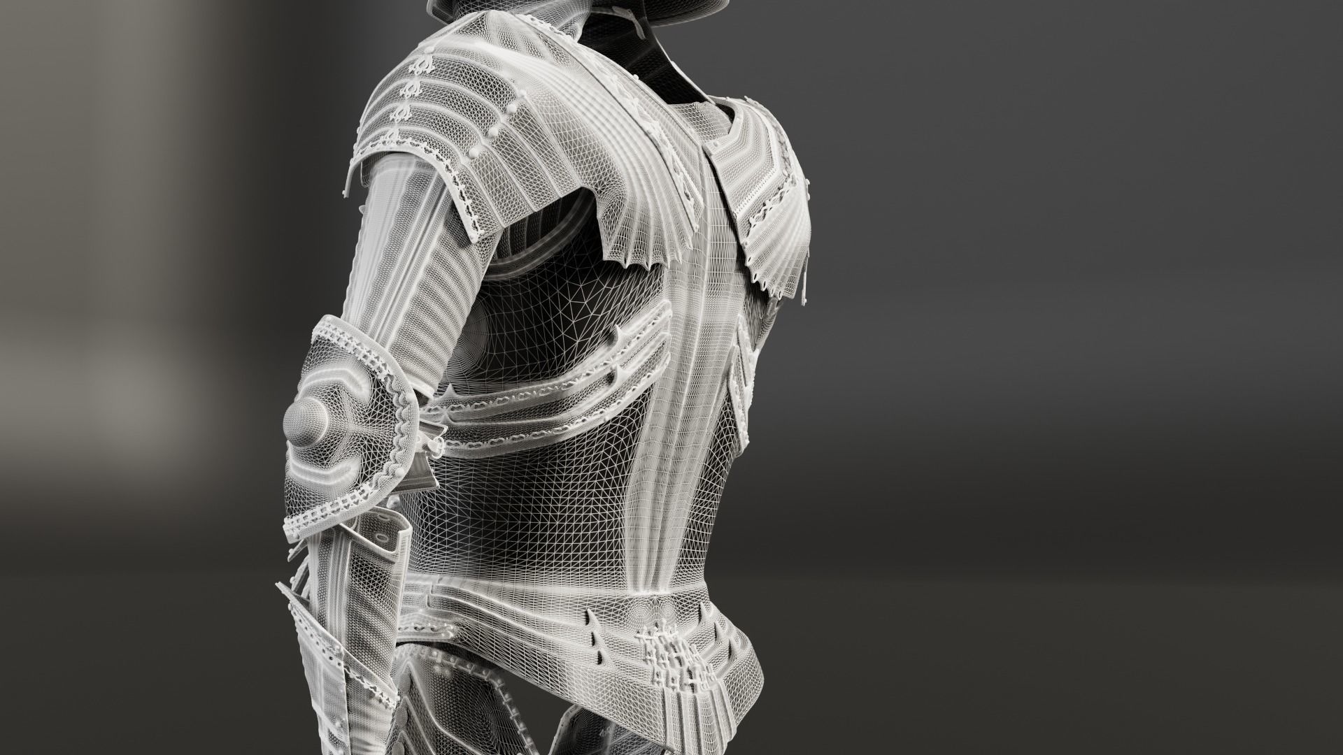 Highly Detailed Gothic Armor 3D model_12