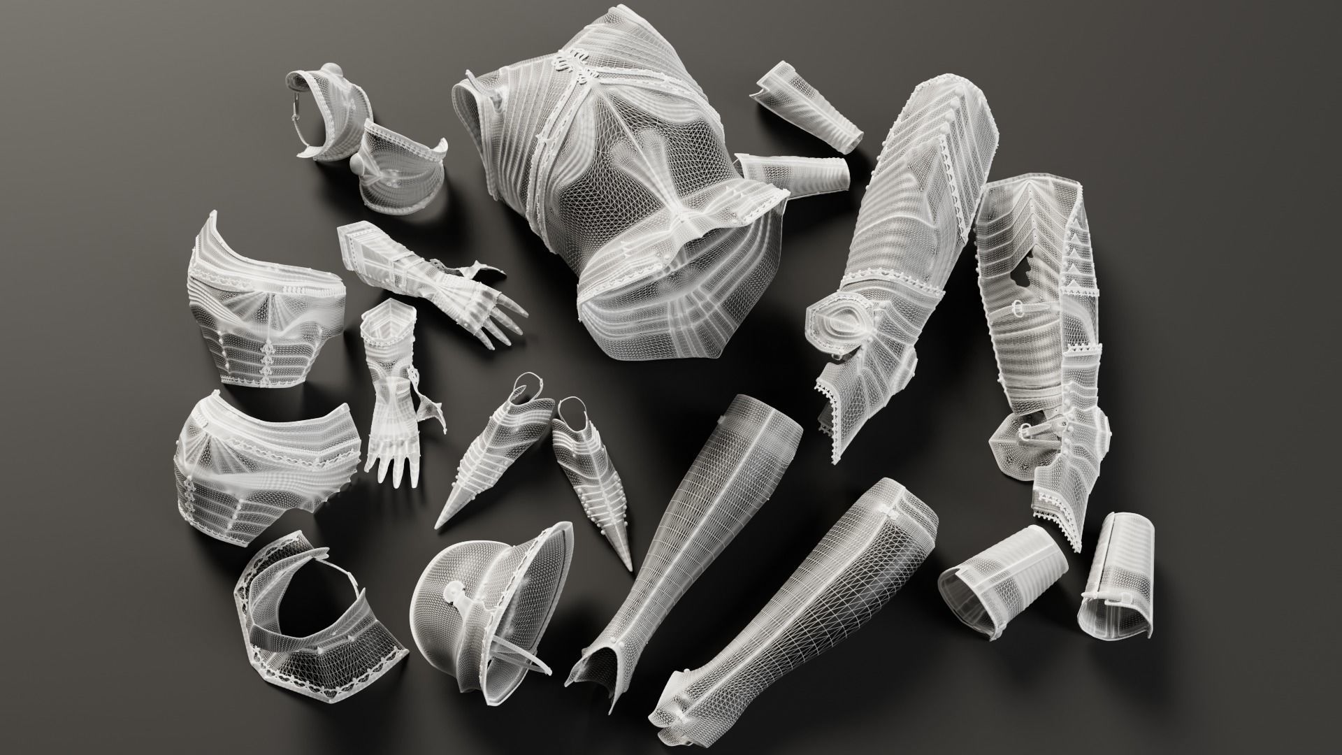 Highly Detailed Gothic Armor 3D model_4