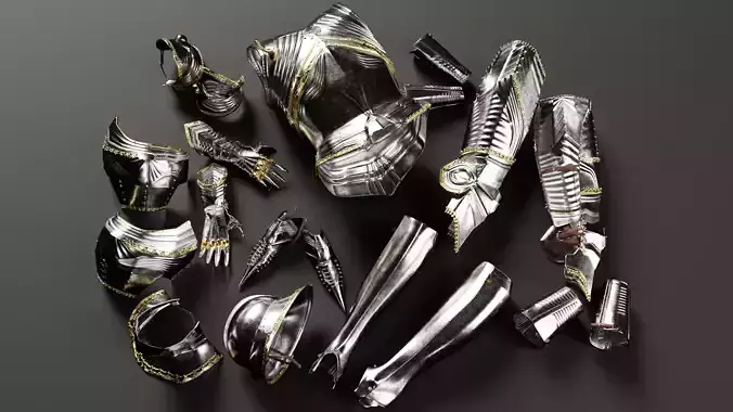 Highly Detailed Gothic Armor 3D model