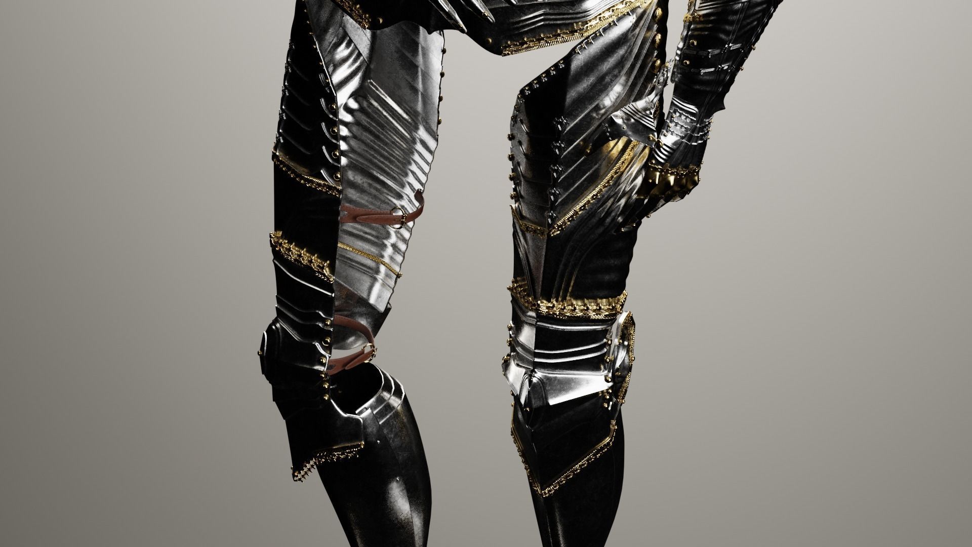 Highly Detailed Gothic Armor 3D model_13