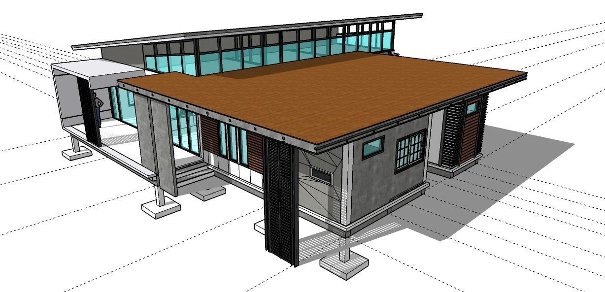 Modern House T6 3D model_6