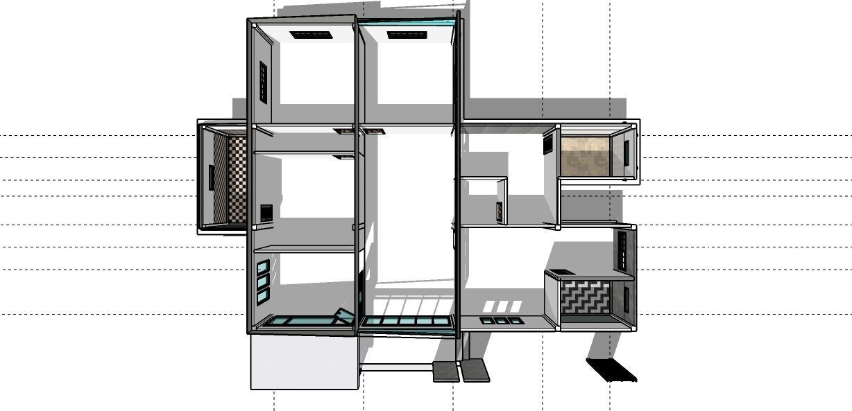 Modern House T6 3D model_7