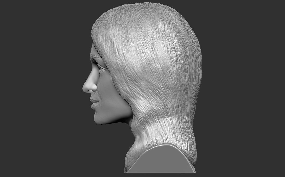 Paris Hilton bust 3D printing ready stl obj formats 3D print model_4