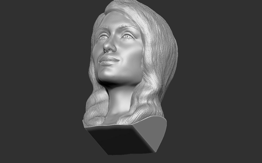 Paris Hilton bust 3D printing ready stl obj formats 3D print model_23