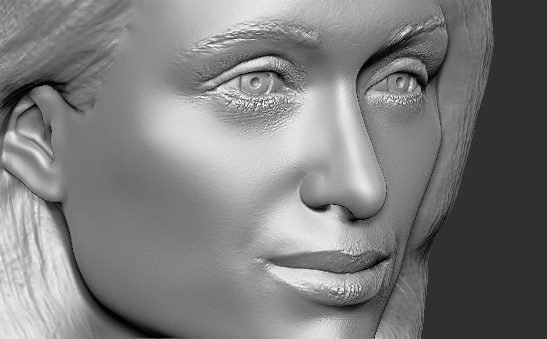 Paris Hilton bust 3D printing ready stl obj formats 3D print model_17