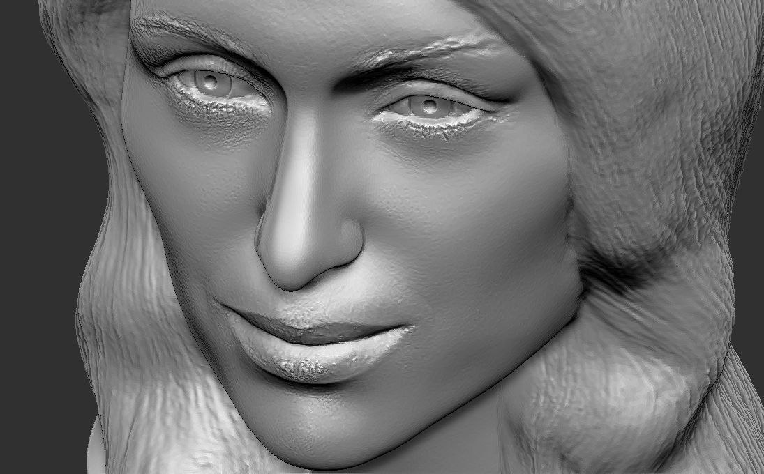 Paris Hilton bust 3D printing ready stl obj formats 3D print model_19