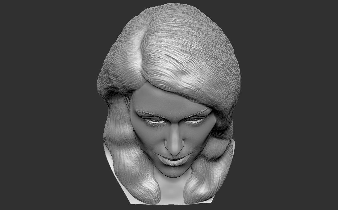 Paris Hilton bust 3D printing ready stl obj formats 3D print model_15