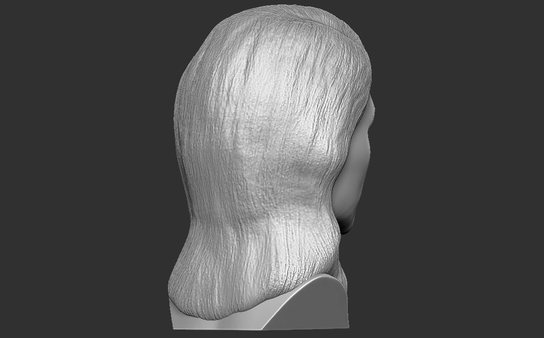 Paris Hilton bust 3D printing ready stl obj formats 3D print model_7