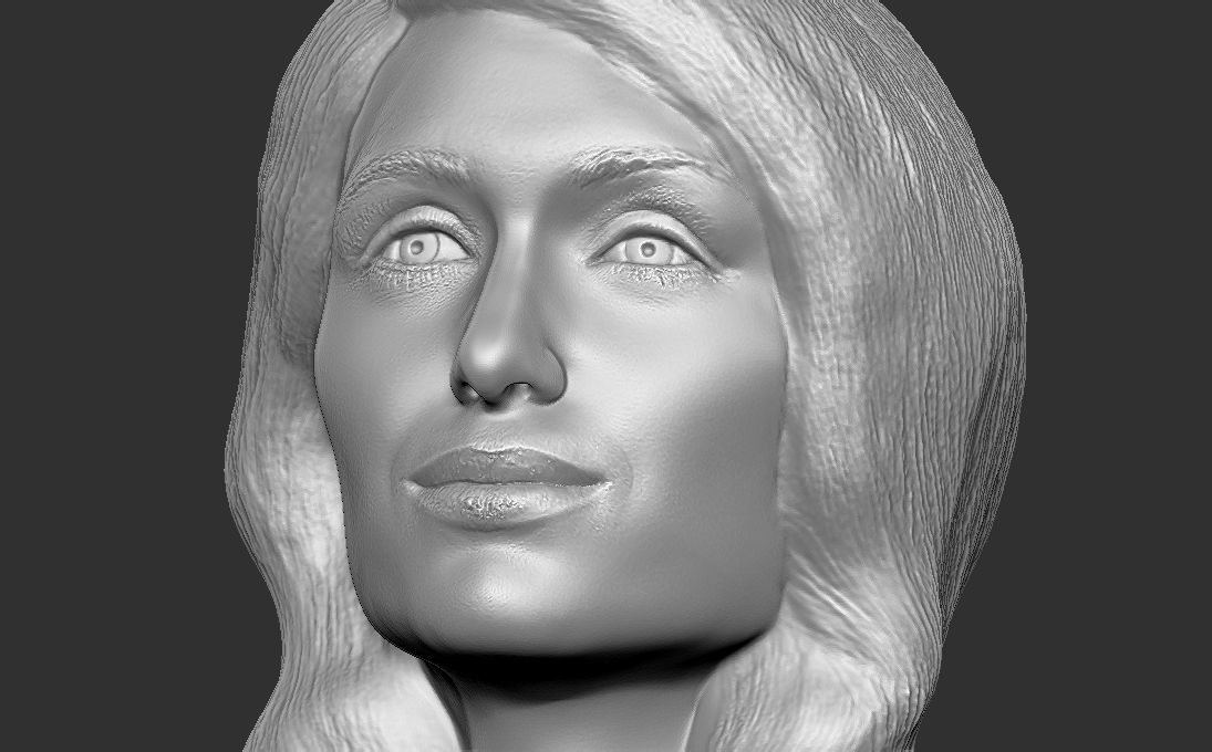 Paris Hilton bust 3D printing ready stl obj formats 3D print model_20