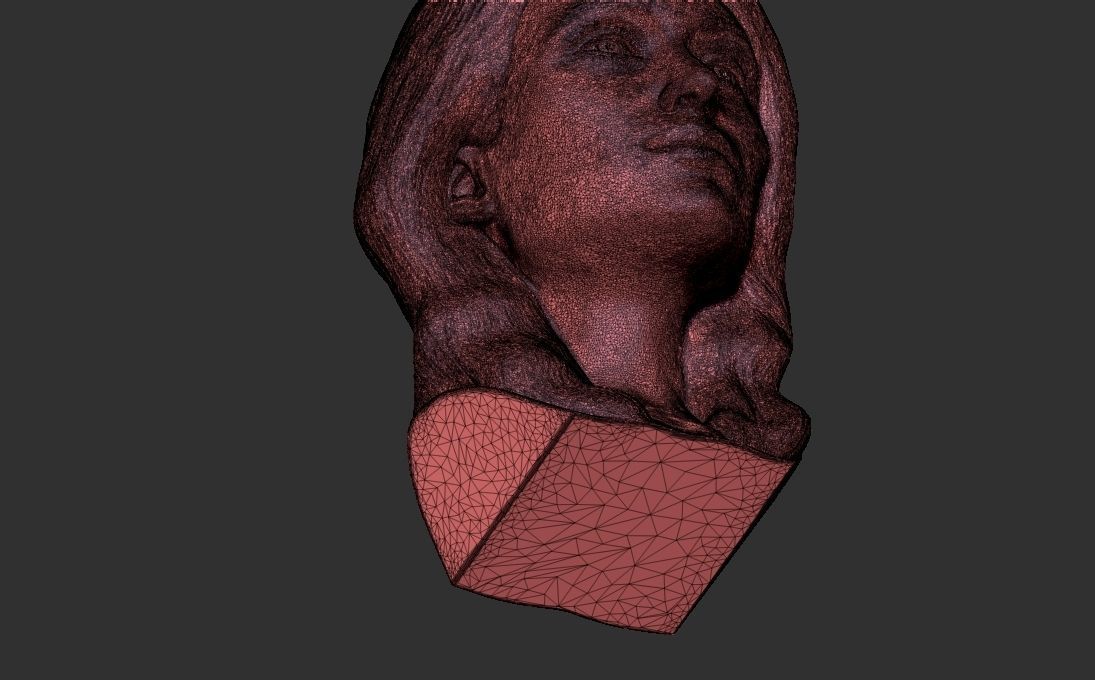 Paris Hilton bust 3D printing ready stl obj formats 3D print model_29