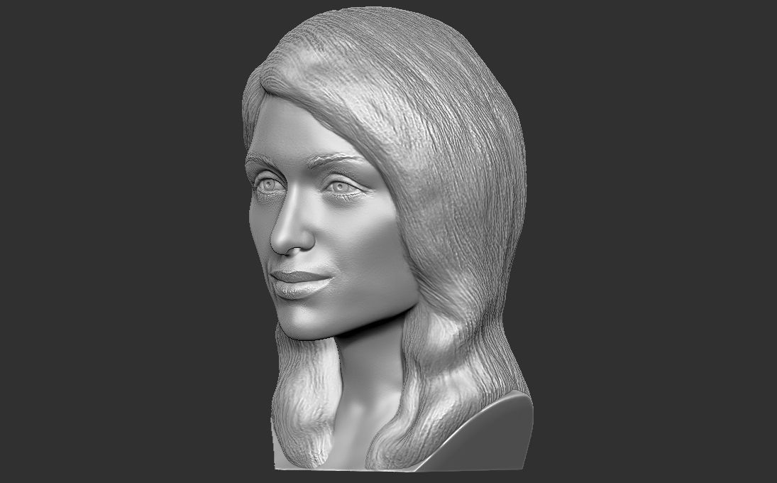 Paris Hilton bust 3D printing ready stl obj formats 3D print model_2