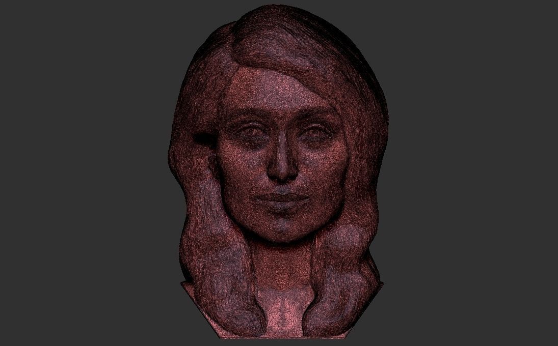 Paris Hilton bust 3D printing ready stl obj formats 3D print model_25