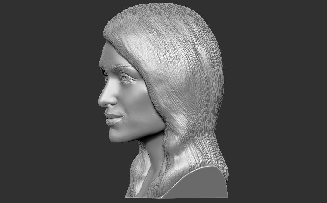 Paris Hilton bust 3D printing ready stl obj formats 3D print model_3